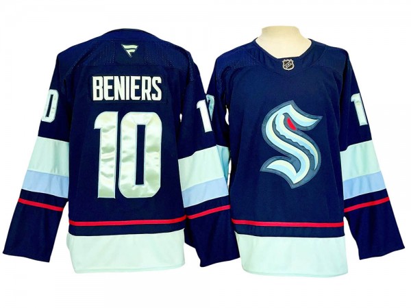 Seattle Kraken #10 Matty Beniers Navy Home 2024 Jersey