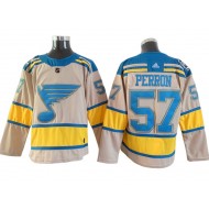 St. Louis Blues #57 David Perron Cream 2022 Winter Classic Jersey