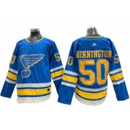 St. Louis Blues #50 Jordan Binnington Blue Alternate Jersey