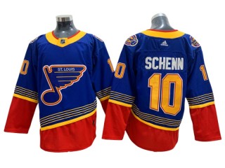 St. Louis Blues #10 Brayden Schenn Blue-Red Vintage Jersey