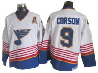 St. Louis Blues #9 Shayne Corson 1995 Vintage CCM Jersey - Blue/White