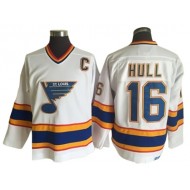 St. Louis Blues #16 Brett Hull Vintage CCM Jersey - Blue/White