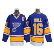 St. Louis Blues #16 Brett Hull Vintage CCM Jersey - Blue/White