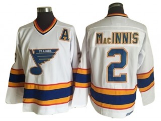 St. Louis Blues #2 Al MacInnis Vintage CCM Jersey - Blue/White