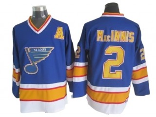 St. Louis Blues #2 Al MacInnis Vintage CCM Jersey - Blue/White