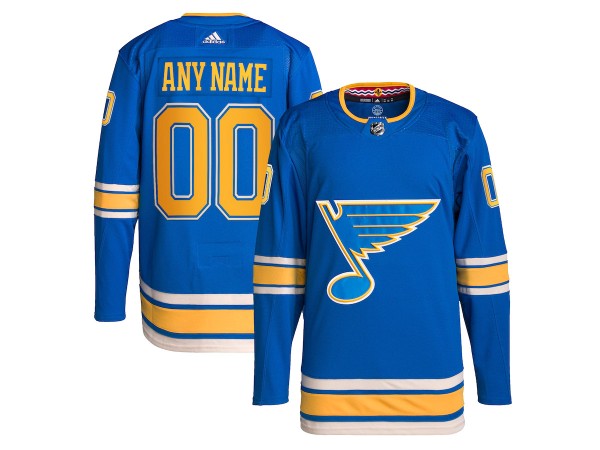 Custom St. Louis Blues Blue Alternate Jersey