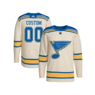 Custom St. Louis Blues Cream 2022 Winter Classic Jersey