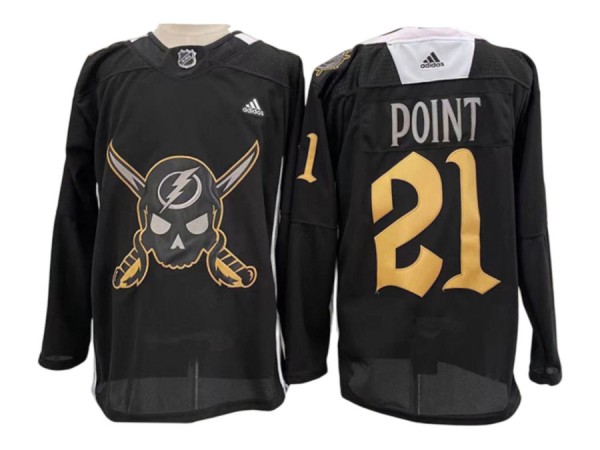 Tampa Bay Lightning #21 Brayden Point Black 2022 Gasparilla Jersey