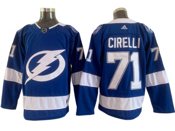 Tampa Bay Lightning #71 Anthony Cirelli Blue Home Jersey