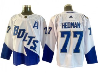 Tampa Bay Lightning #77 Victor Hedman White 2022 Stadium Series Jersey