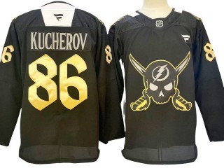 Tampa Bay Lightning #86 Nikita Kucherov 2024 Black Gasparilla Jersey