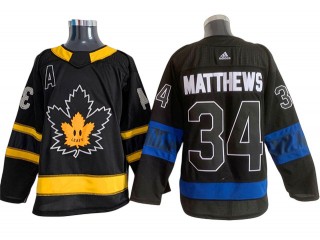 Toronto Maple Leafs #34 Auston Matthews x drew house Alternate Jersey - Black