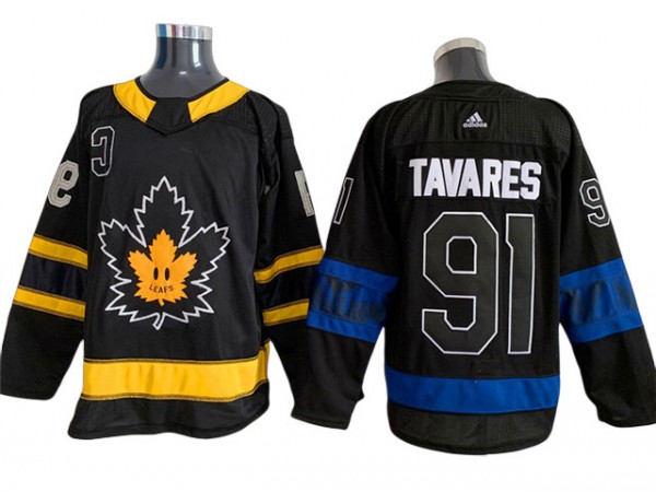 Toronto Maple Leafs #91 John Tavares x drew house Alternate Jersey - Black