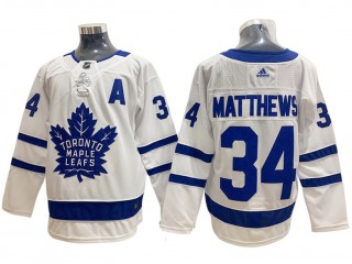 Toronto Maple Leafs #34 Auston Matthews White Away Jersey