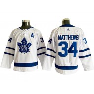 Toronto Maple Leafs #34 Auston Matthews White Away Jersey