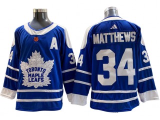 Toronto Maple Leafs #34 Auston Matthews Blue Reverse Retro 2.0 Jersey