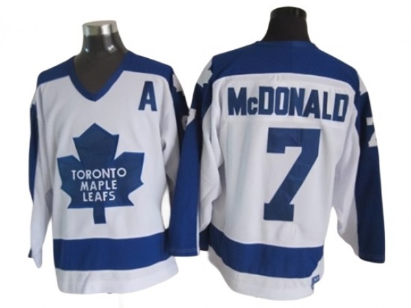 Toronto Maple Leafs #7 Lanny McDonald 1978 Vintage CCM Jersey - Blue/White