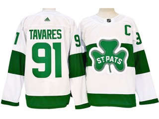 Toronto Maple Leafs #91 John Tavares St. Patricks Alternate Jersey - White