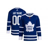 Custom Toronto Maple Leafs Blue Reverse Retro 2.0 Jersey