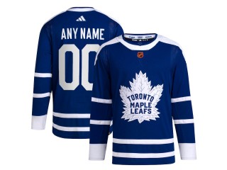 Custom Toronto Maple Leafs Blue Reverse Retro 2.0 Jersey