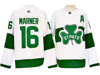 Toronto Maple Leafs #16 Mitch Marner St. Patricks Alternate Jersey - White