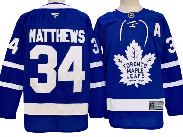 Toronto Maple Leafs #34 Auston Matthews Blue Home 2024 Jersey