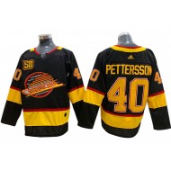 Vancouver Canucks #40 Elias Pettersson Black 50TH Jersey