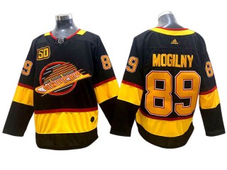 Vancouver Canucks #89 Alexander Mogilny Black 50TH Jersey