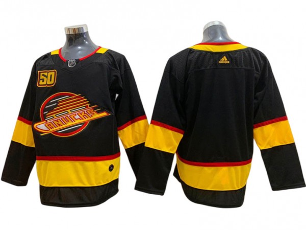 Vancouver Canucks Blank Black 50TH Jersey