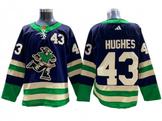 Vancouver Canucks #43 Quinn Hughes Navy 2022/23 Reverse Retro Jersey