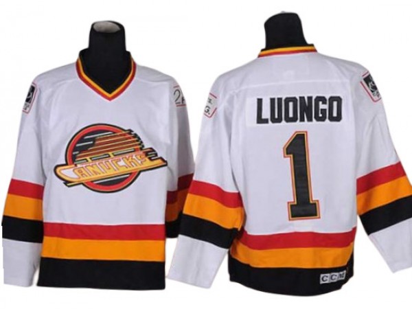 Vancouver Canucks #1 Roberto Luongo 1994 Vintage CCM Jersey - Black/Yellow