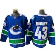 Vancouver Canucks #43 Quinn Hughes Blue Home Jersey