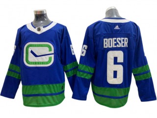 Vancouver Canucks #6 Brock Boeser Blue Alternate Jersey