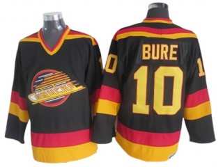 Vancouver Canucks #10 Pavel Bure 1989 Vintage CCM Jersey - Black/Yellow