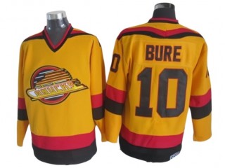 Vancouver Canucks #10 Pavel Bure 1989 Vintage CCM Jersey - Black/Yellow