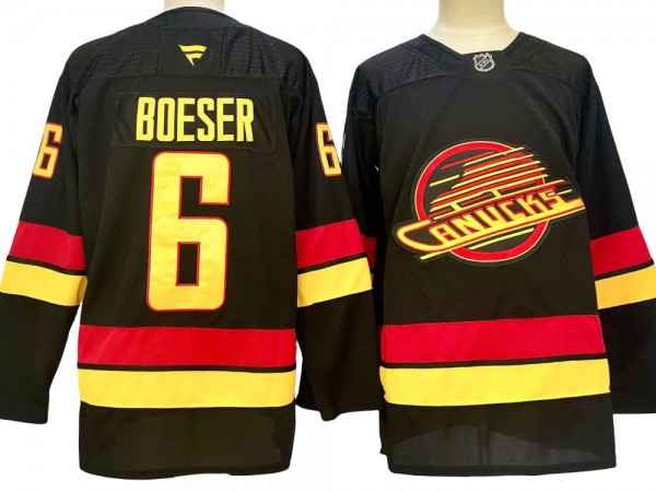 Vancouver Canucks #6 Brock Boeser Black 2024 Alternate Jersey