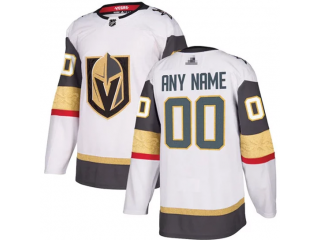 Custom Vegas Golden Knights White Away Jersey