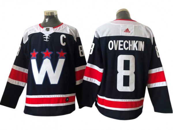 Washington Capitals #8 Alex Ovechkin Navy Alternate Jersey