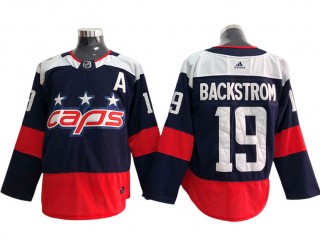 Washington Capitals #19 Nicklas Backstrom Navy Stadium Series Jersey