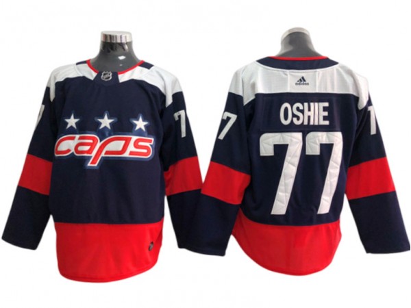 Washington Capitals #77 T.J. Oshie Navy Stadium Series Jersey