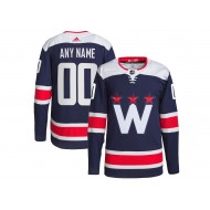 Custom Washington Capitals Navy Alternate Jersey