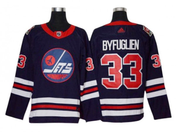 Winnipeg Jets #33 Dustin Byfuglien Navy Heritage Classic Jersey