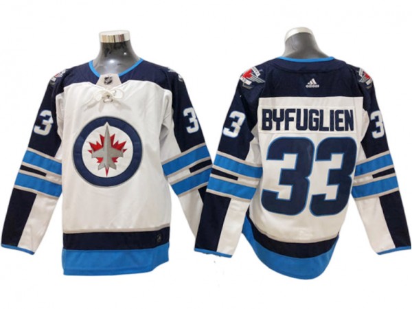 Winnipeg Jets #33 Dustin Byfuglien White Away Jersey