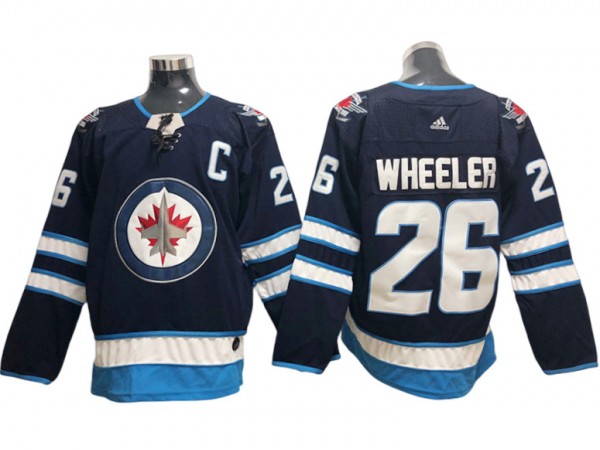 Winnipeg Jets #26 Blake Wheeler Navy Home Jersey