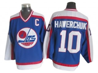 Winnipeg Jets #10 Dale Hawerchuk Blue 1989 Vintage CCM Jersey