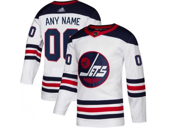 Custom Winnipeg Jets White Classic Jersey