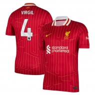 Liverpool #4 Virgil van Dijk 2024/25 Home Jersey - Red