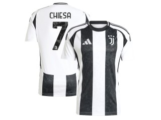 Juventus #7 Federico Chiesa 2024/25 Home Jersey - White