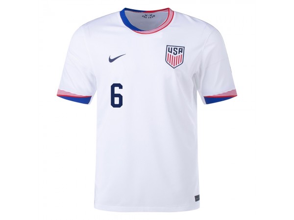 US National Team #6 YUNUS MUSAH 2024 Home Jersey - White