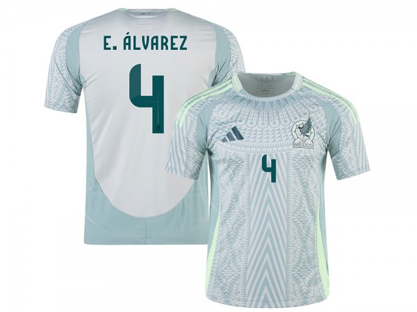 Mexico #4 E. ÁLVAREZ 24/25 Away Soccer Jersey	